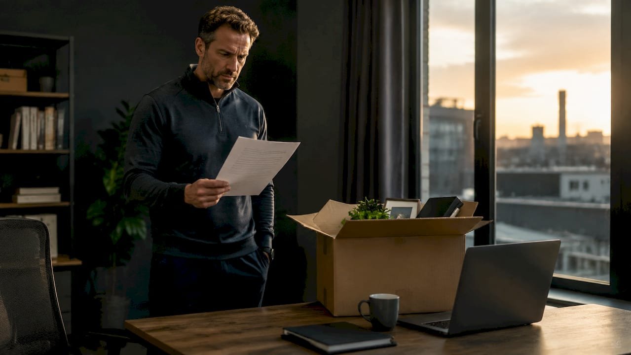Een man bereidt zijn verhuizing voor met een checklist en een verhuisdoos.