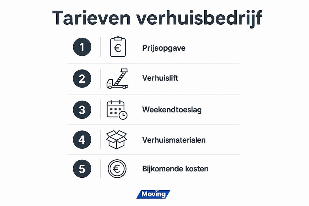 Overzicht: wat kost een verhuisbedrijf?