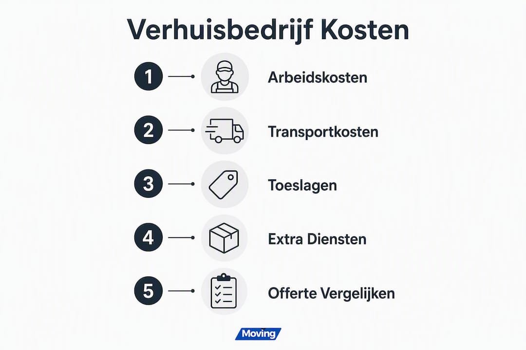 Stap-voor-stap infographic: zo zijn de kosten van een verhuisbedrijf opgebouwd