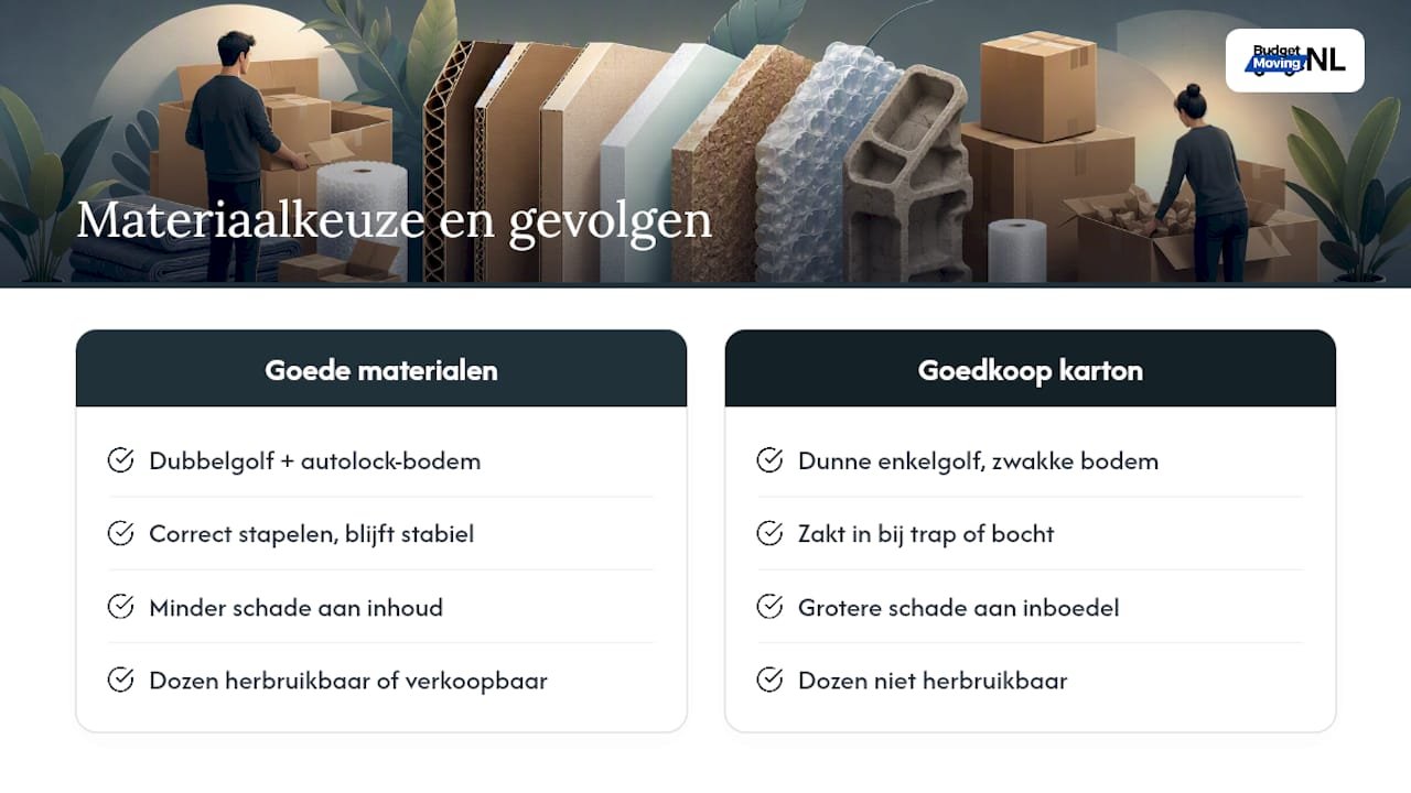 Praktijkervaring van Budgetmoving: waarom materiaal het verschil maakt — overview diagram