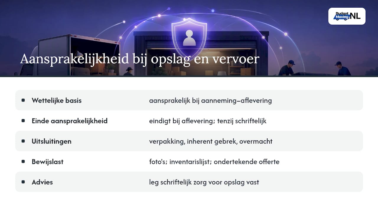 Wat zegt de Nederlandse rechtspraak over aansprakelijkheid bij opslag en vervoer? — overview diagram