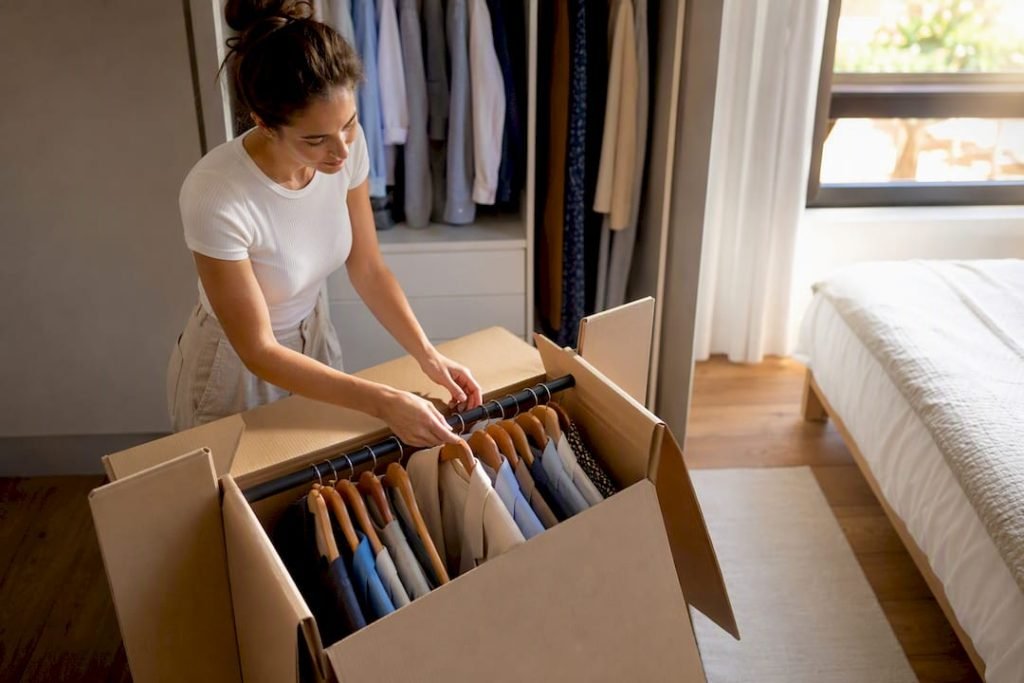 Garderobedoos voor hangende kleding