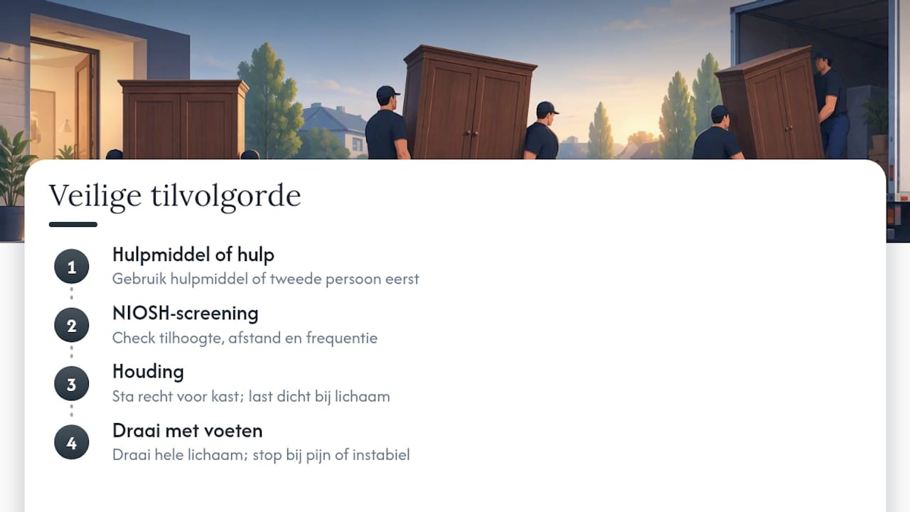 Veilige manieren om een zware kast te tillen